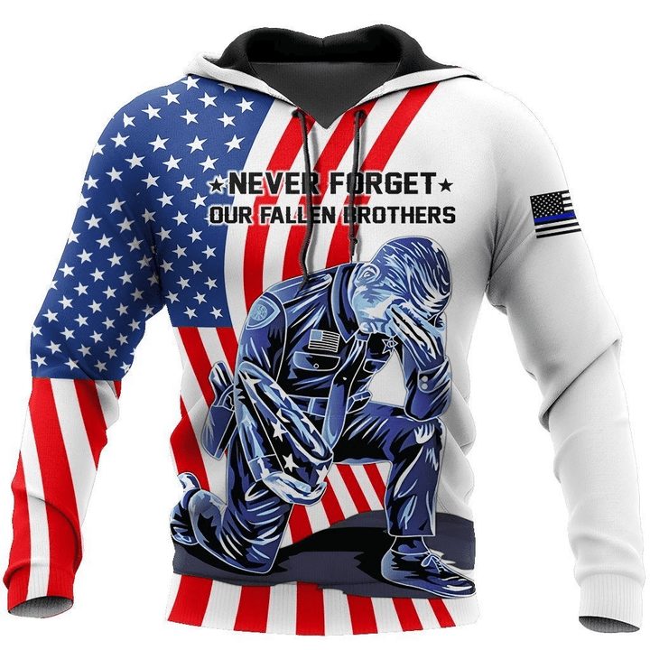 Never Forget Our Fallen Brothers Zip Hoodie Crewneck Sweatshirt T-Shirt 3D All Over Print For Men And Women