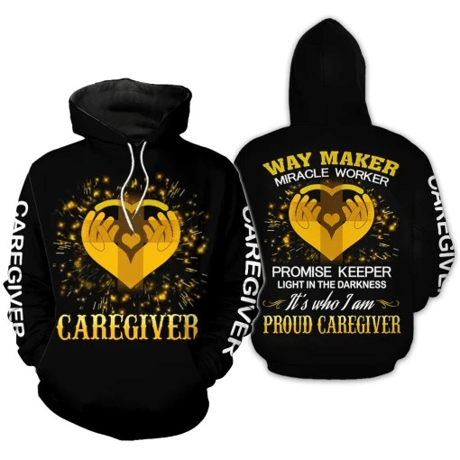Caregiver Zip Hoodie Crewneck Sweatshirt T-Shirt 3D All Over Print For Men And Women