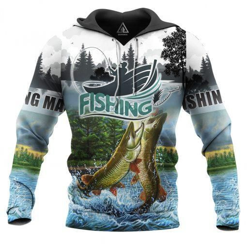Walleye Fishing Zip Hoodie Crewneck Sweatshirt T-Shirt 3D All Over Print For Men And Women