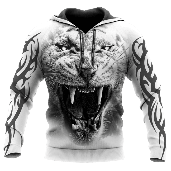 White Tiger Tatoo Zip Hoodie Crewneck Sweatshirt T-Shirt 3D All Over Print For Men And Women