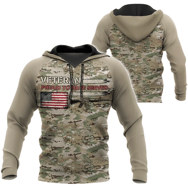 Us Veteran Camo Zip Hoodie Crewneck Sweatshirt T-Shirt 3D All Over Print For Men And Women