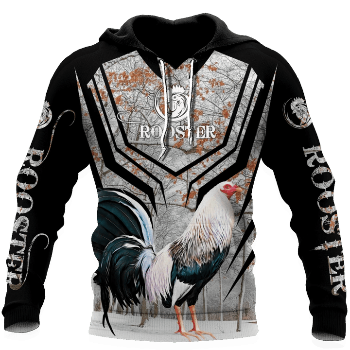 Chicken Rooster Zip Hoodie Crewneck Sweatshirt T-Shirt 3D All Over Print For Men And Women