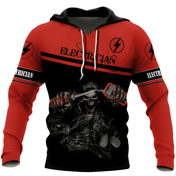 Electrician Zip Hoodie Crewneck Sweatshirt T-Shirt 3D All Over Print For Men And Women