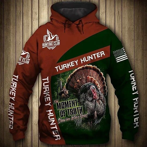 Turkey Hunters Zip Hoodie Crewneck Sweatshirt T-Shirt 3D All Over Print For Men And Women