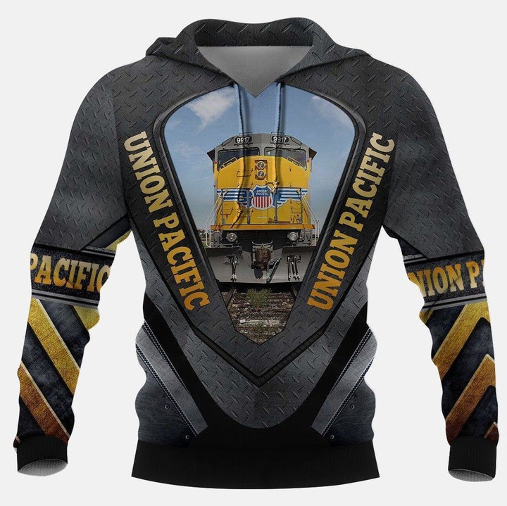 Union Pacific Zip Hoodie Crewneck Sweatshirt T-Shirt 3D All Over Print For Men And Women