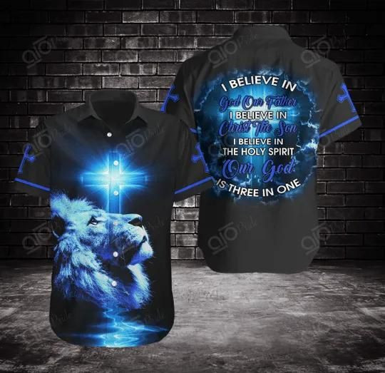 I Believe In God Our Father Aloha Hawaiian Shirt Colorful Short Sleeve Summer Beach Casual Shirt For Men And Women