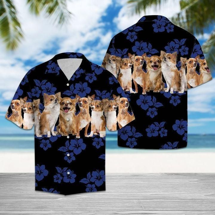 Awesome Chihuahua Aloha Hawaiian Shirt Colorful Short Sleeve Summer Beach Casual Shirt For Men And Women