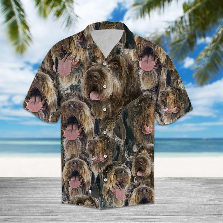 Wirehaired Pointing Griffon Aloha Hawaiian Shirt Colorful Short Sleeve Summer Beach Casual Shirt For Men And Women