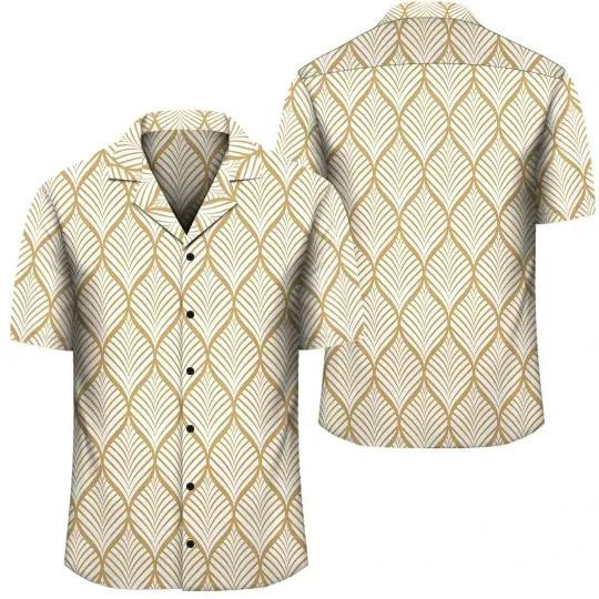 Leaves Seamless Aloha Hawaiian Shirt Colorful Short Sleeve Summer Beach Casual Shirt For Men And Women