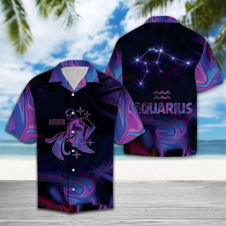 Amazing Aquarius Horoscope Aloha Hawaiian Shirt Colorful Short Sleeve Summer Beach Casual Shirt For Men And Women