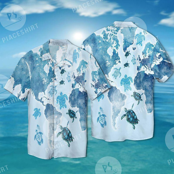 Turtle Aloha Hawaiian Shirt Colorful Short Sleeve Summer Beach Casual Shirt For Men And Women