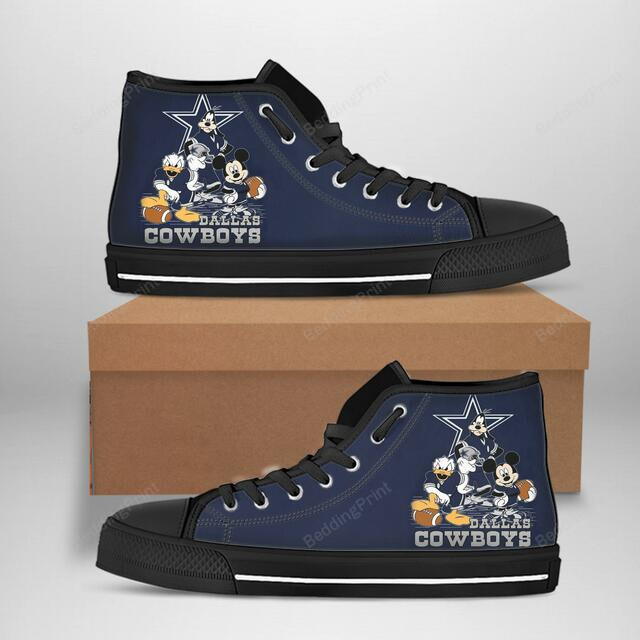 Dallas Cowboys Nfl Football High Top Shoes