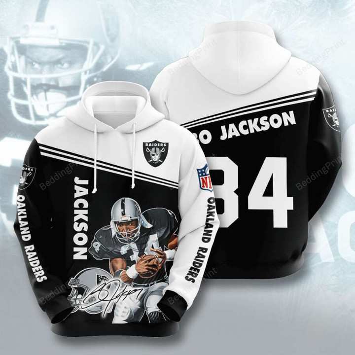Oakland Raiders Bo Jackson 3D All Over Print Hoodie, Zip-up Hoodie
