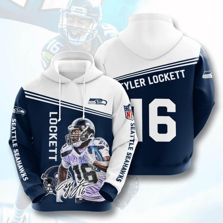 Sports American Football Nfl Seattle Seahawks Tyler Lockett 3D All Over Print Hoodie, Zip-up Hoodie