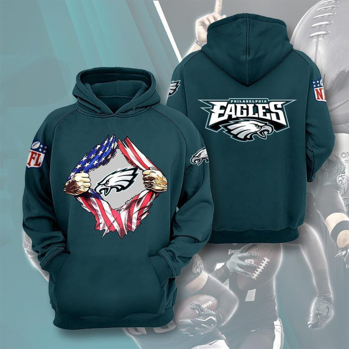 Philadelphia Eagles American For Fans 3d All Over Print Hoodie, Zip-Up Hoodie
