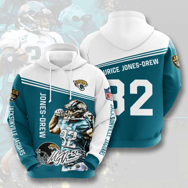 Jacksonville Jaguars Maurice Jones-Drew 3D All Over Print Hoodie, Zip-up Hoodie