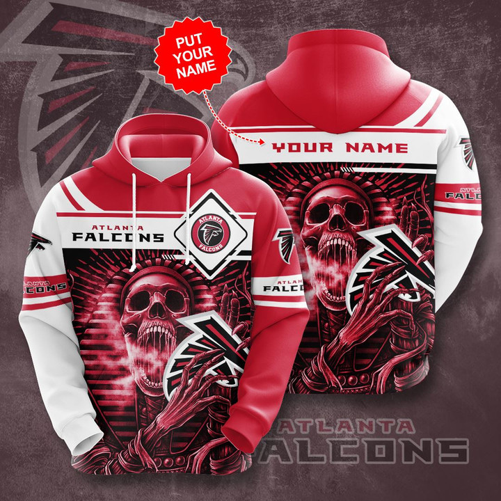 Personalized Atlanta Falcons Custom Name 3D All Over Print Hoodie, Zip-up Hoodie