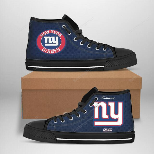 New York Giants Nfl Football High Top Shoes