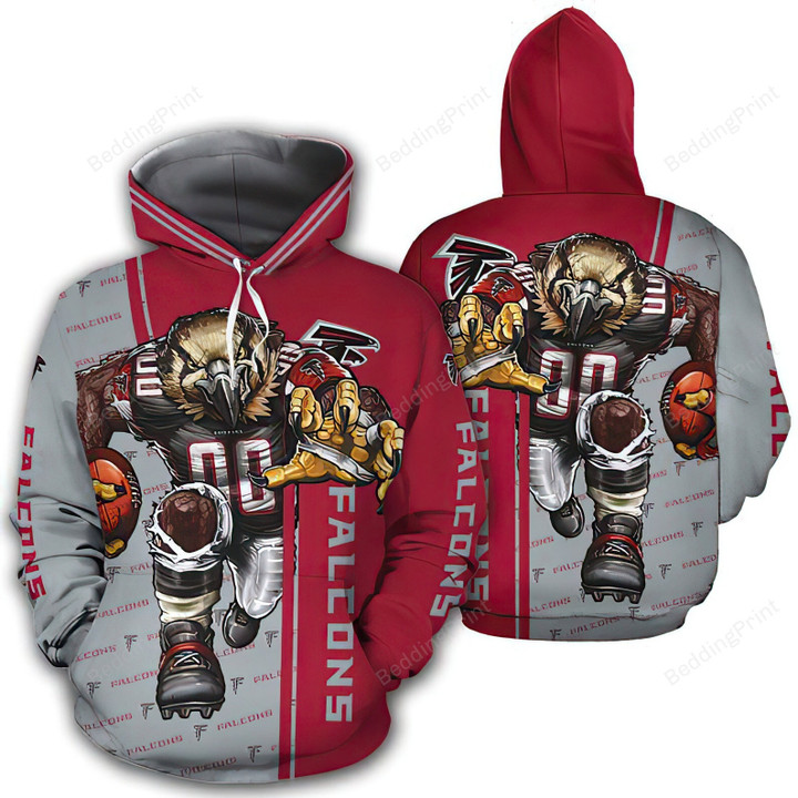 Atlanta Falcons Mascot 3D All Over Print Hoodie, Zip-up Hoodie