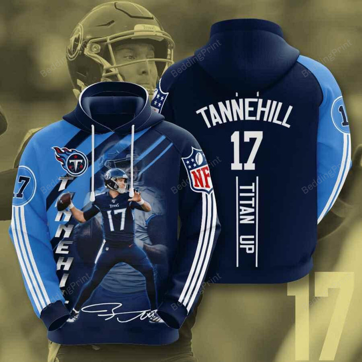 Sports American Football Nfl Tennessee Titans Ryan Tannehill 3D All Over Print Hoodie, Zip-up Hoodie
