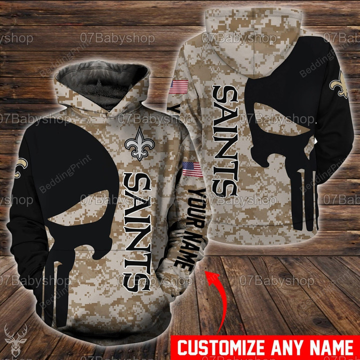 Personalized New Orleans Saints Nfl 3d Printed Pull Over Hoodie, Zip Up Hoodie