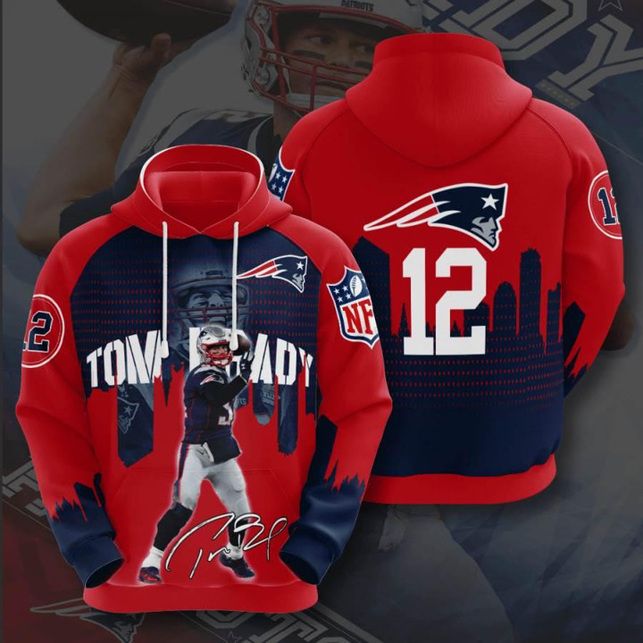 Nfl New England Patriots Tom Brady 3D All Over Print Hoodie, Zip-up Hoodie