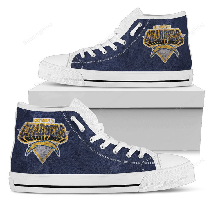3D Simple Logo Los Angeles Chargers High Top Shoes
