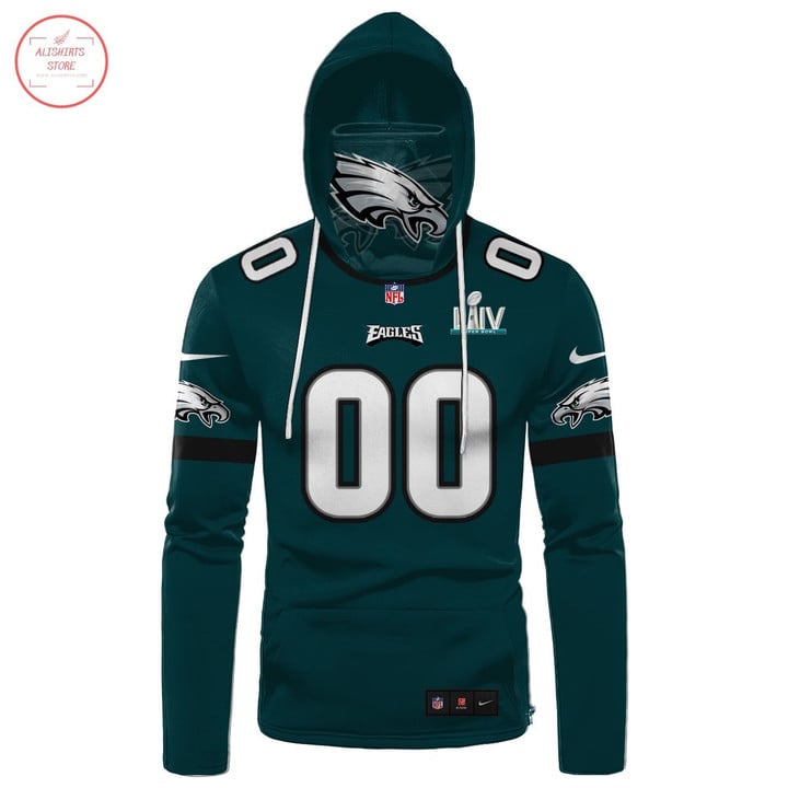 Personalized Custom Name And Number NFL Philadelphia Eagles Gaiter  3D All Over Print Hoodie, Zip-up Hoodie