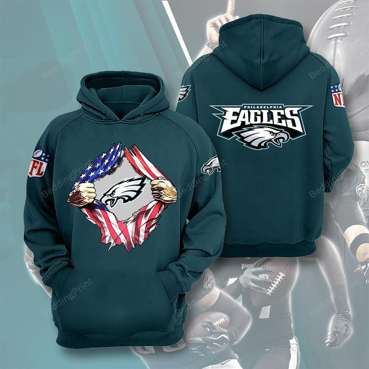 Philadelphia Eagles 3D All Over Print Hoodie, Zip-up Hoodie