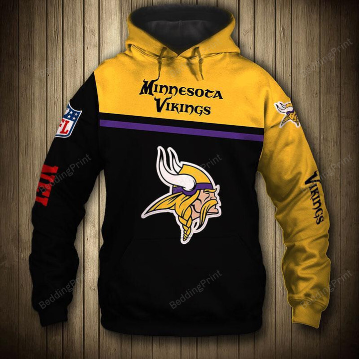 Men's Minnesota Vikings 3D All Over Print Hoodie, Zip-up Hoodie