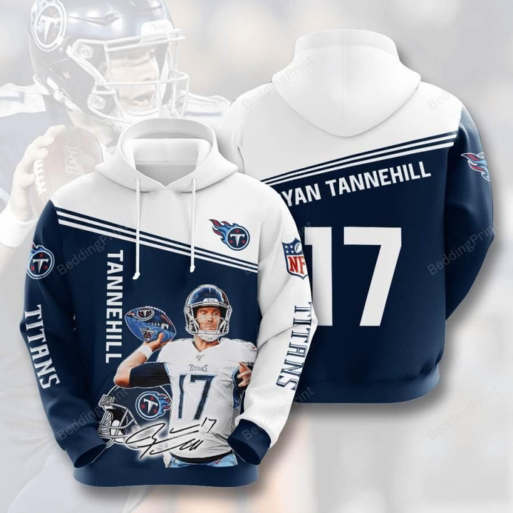 Sports American Football Nfl Tennessee Titans Ryan Tannehill 3D All Over Print Hoodie, Zip-up Hoodie