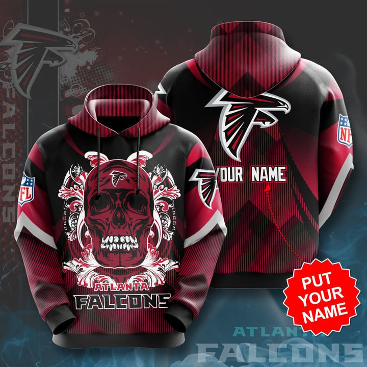 Personalized Atlanta Falcons Custom Name 3D All Over Print Hoodie, Zip-up Hoodie
