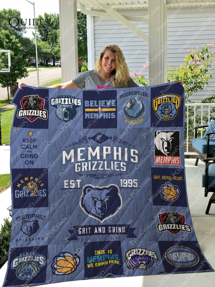 Memphis Grizzlies Quilt Blanket Ver 17