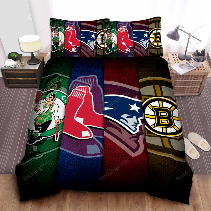 Sports Massachusetts Sport Teams Bed Sheet Spread Duvet Cover Bedding Sets