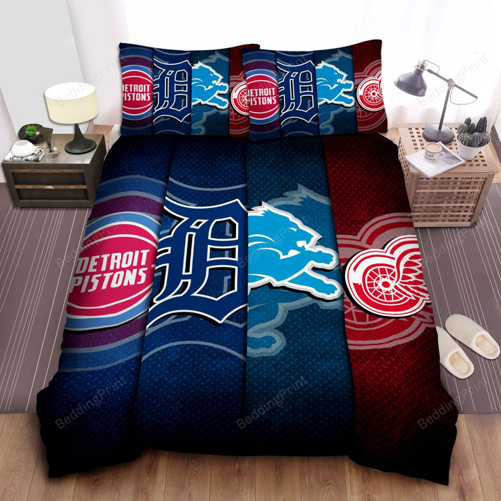 Sports Michigan Sport Teams Bed Sheet Spread Comforter Duvet Cover Bedding Sets