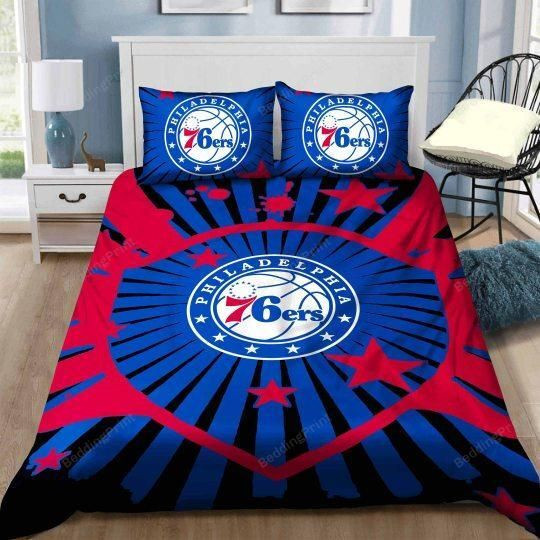 3d Nba Philadelphia 76ers Basketball Logo Bedding Set (Duvet Cover & Pillow Cases)