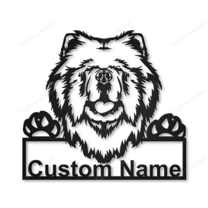 Personalized Chow Chow Dog Metal Sign Art Custom Chow Chow Dog Metal Sign Dog Gift Birthday Gift Animal Funny