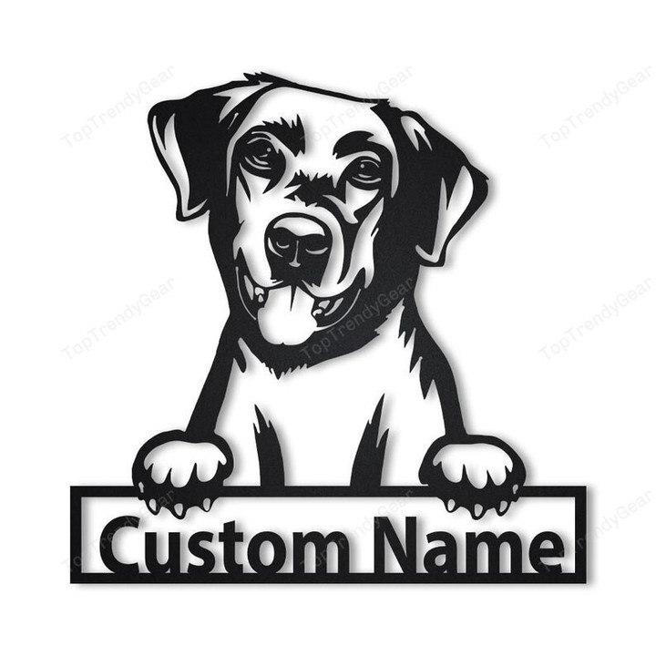 Personalized Labrador Retriever Dog Metal Sign Art Custom Labrador Retriever Metal Sign Birthday Gift Animal Funny Father's Day Gift