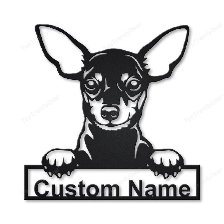 Personalized Miniature Pinscher Dog Metal Sign Art Custom Miniature Pinscher Metal Sign Birthday Gift Animal Funny Father's Day Gift
