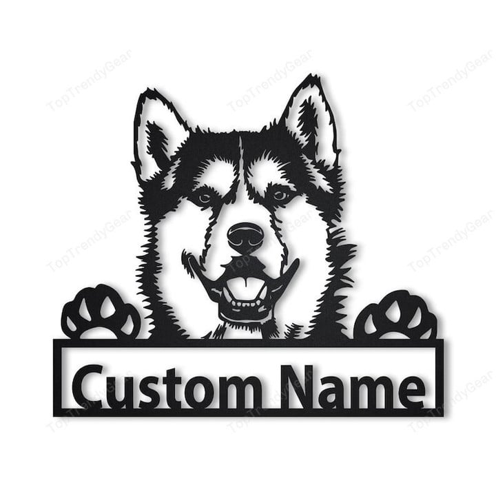 Personalized Siberian Husky Dog Metal Sign Art Custom Siberian Husky Dog Metal Sign Dog Gifts Funny Dog Gift Animal Custom