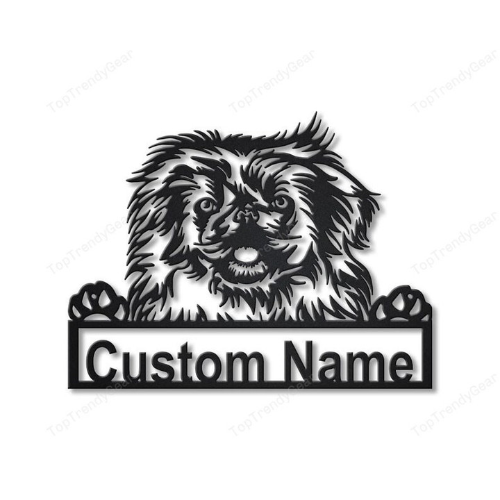 Personalized Pekingese Dog Metal Sign Art Custom Pekingese Dog Metal Sign Dog Gift Birthday Gift Animal Funny
