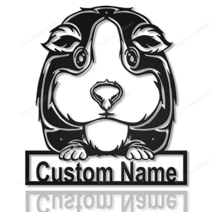 Personalized Guinea Pig Metal Sign Art Custom Guinea Pig Metal Sign Animal Funny Father's Day Gift Pets Gift Birthday Gift