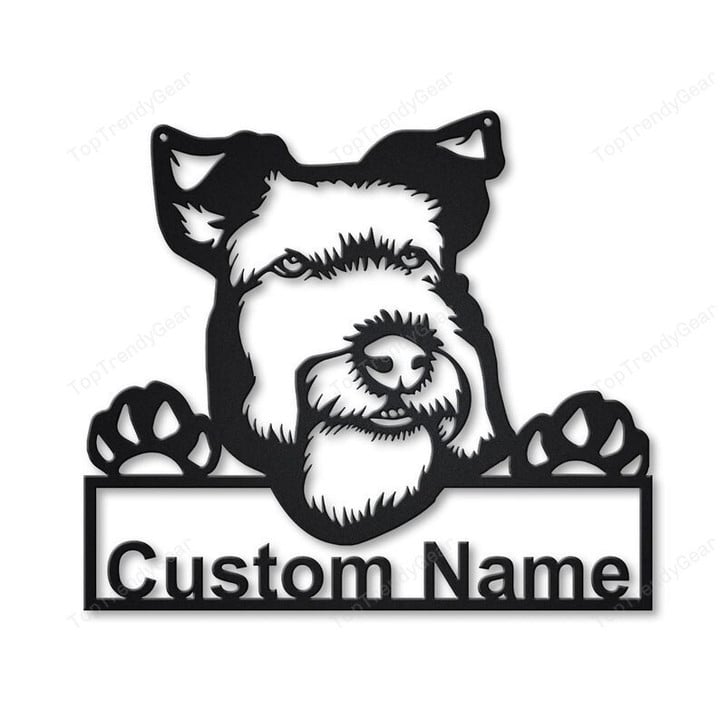 Personalized Welsh Terrier Dog Metal Sign Art Custom Welsh Terrier Dog Metal Sign Father's Day Gift Pets Gift Birthday Gift
