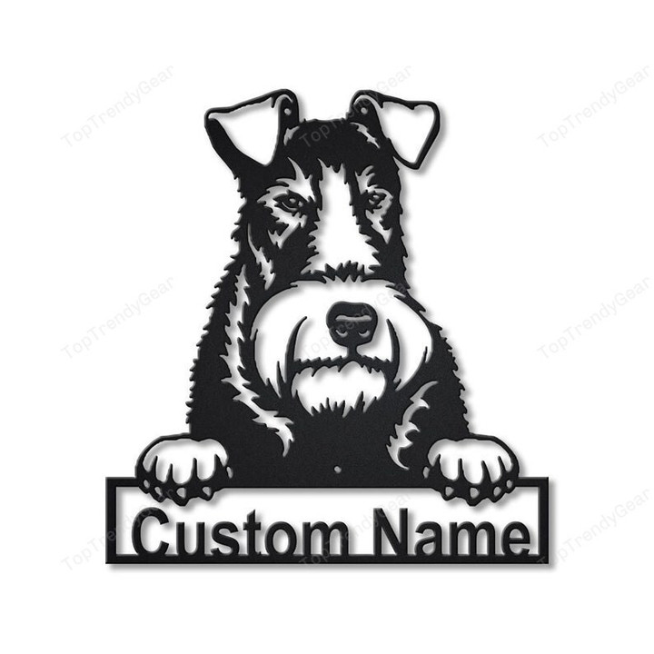 Personalized Wire Fox Terrier Dog Metal Sign Art Custom Wire Fox Terrier Dog Metal Sign Boxer Dog Funny Dog Gift Animal Custom