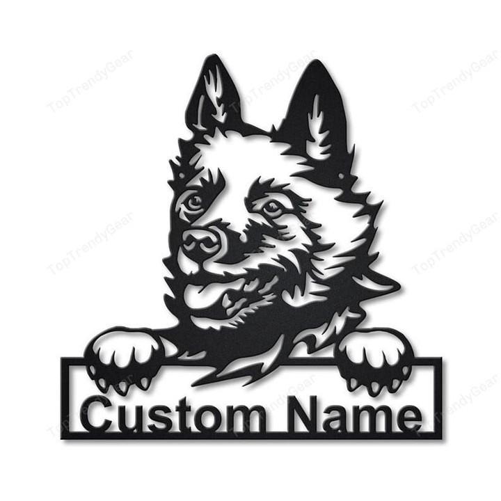 Personalized Schipperke Dog Metal Sign Art Custom Schipperke Dog Metal Sign Animal Funny Father's Day Gift Pets Gift Birthday Gift
