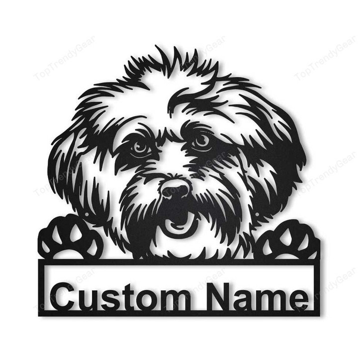 Personalized Lhasa Apso Dog Metal Sign Art Custom Lhasa Apso Dog Metal Sign Birthday Gift Animal Funny Father's Day Gift
