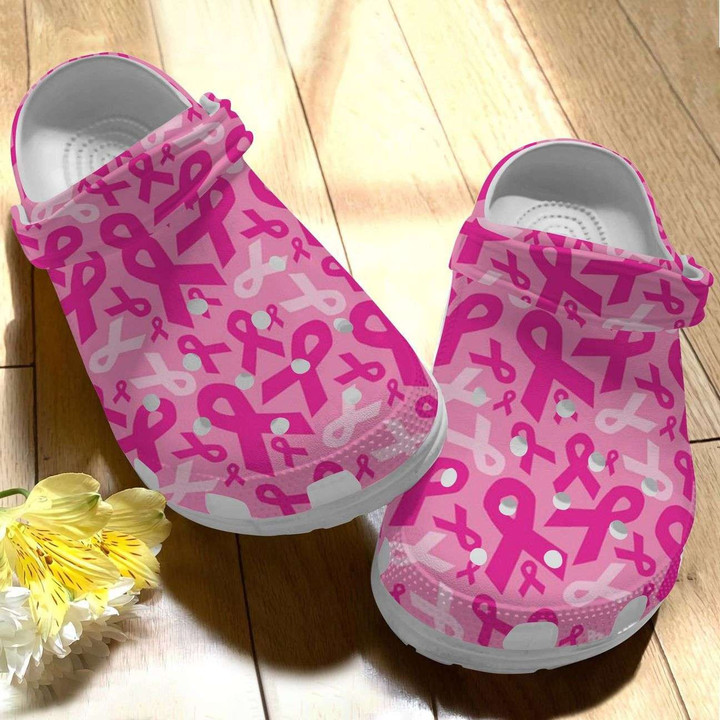 Breast Cancer Awareness Pink Ribbon Pattern Crocs Crocband Clog Shoes
