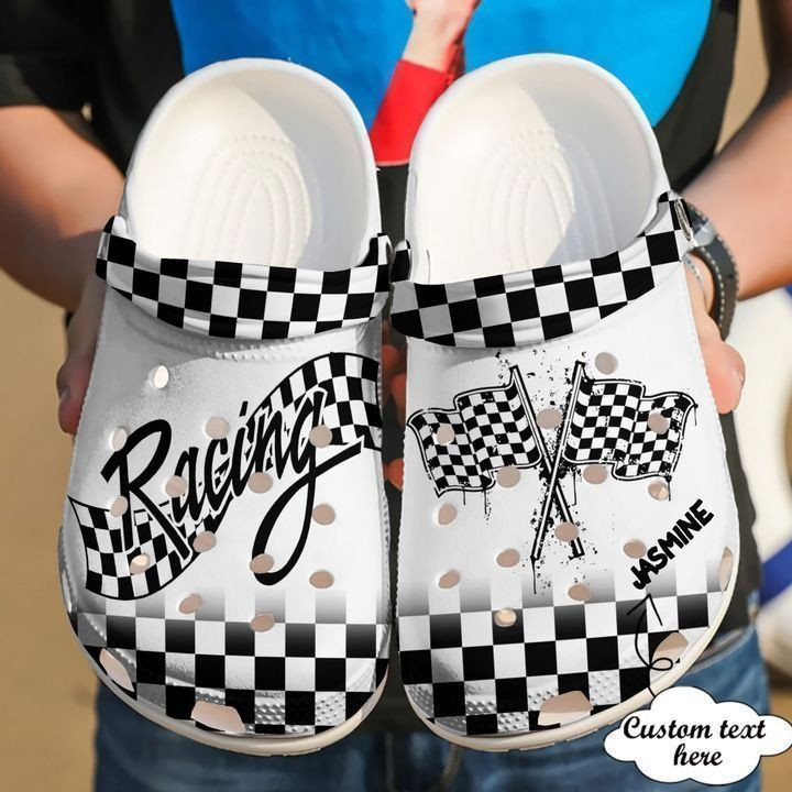 Racing Personalized Flag Crocs Classic Clogs Shoes