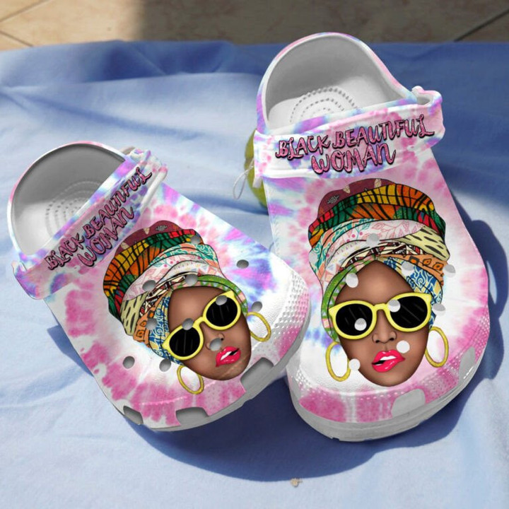 Black Beautiful Woman Clogs Crocs Shoes Birthday Gift For Young Girl