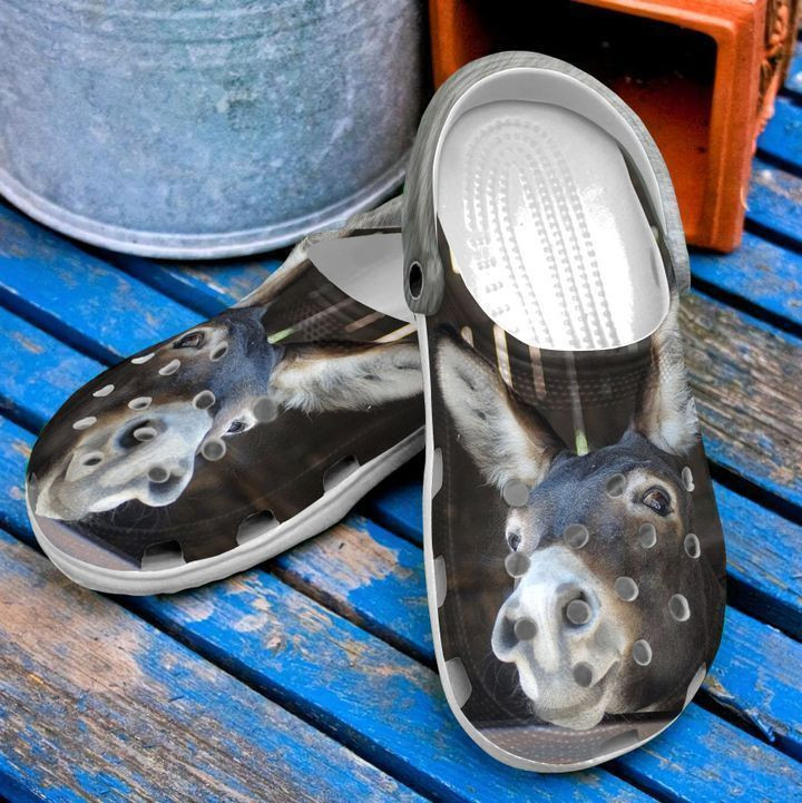 Farmer A Funny Donkey Crocs Classic Clogs Shoes